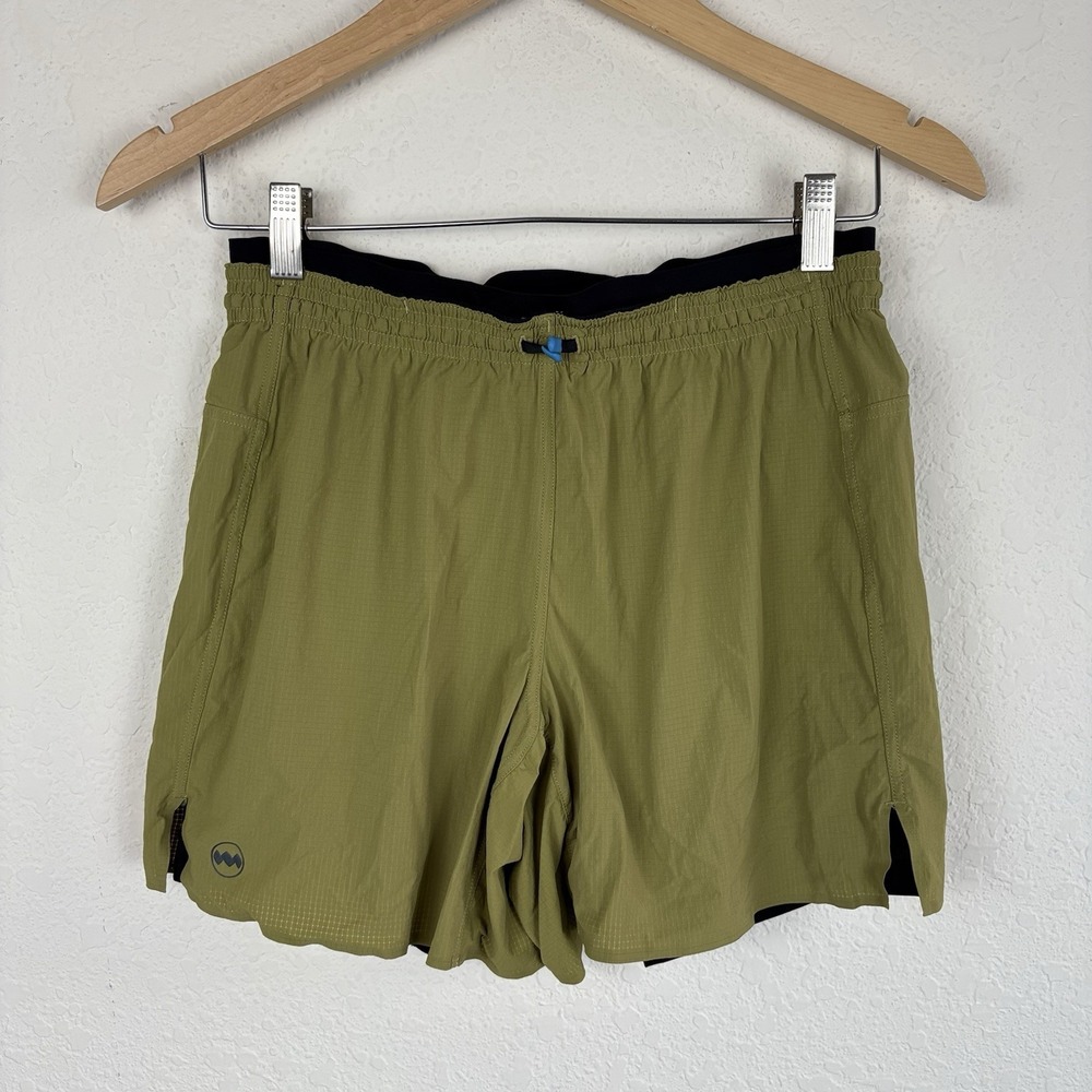 Janji Multi 5" Shorts - Men's Size S Green Lined Running Hiking Gym